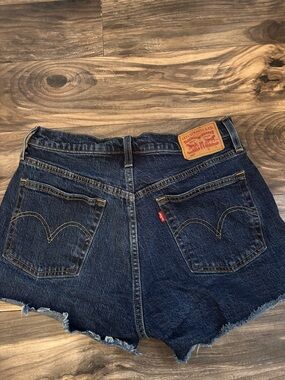 Levi's 501 Navy Blue Denim Cutoff Shorts